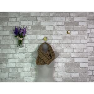 White House Black Market Beige Tan Sweater Infinity Scarf